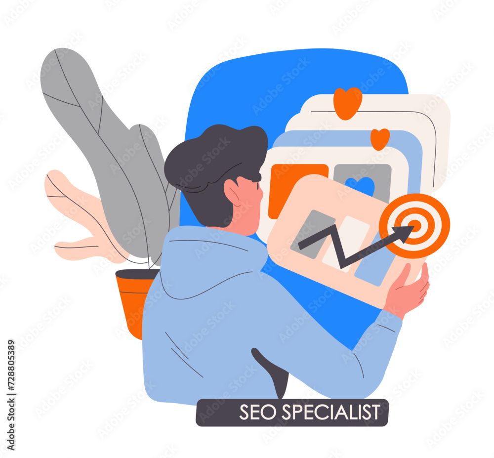 Poster web development team concept. freelancer and remote worker at workplace. organizing efficient work p