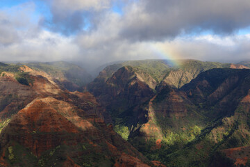 Fototapeta na wymiar Waimea Canyon Rainbow