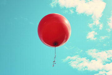 Obraz premium balloon with a pink color and a helium and a professional overlay on the fly