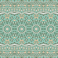 Ethnic geometric print. Colorful repeating background texture. Abstract victorian style ornamental textile design.