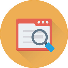 Search Article Vector Icon  - obrazy, fototapety, plakaty