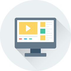 Video Streaming, Vector Icon 