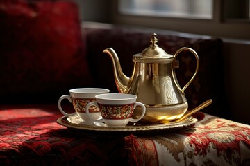 Fototapeta premium a coffee pot in an oriental-style setting