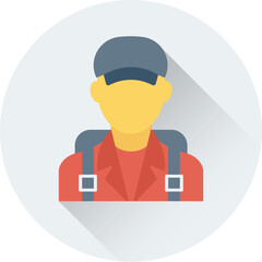 Obraz premium Traveler Vector Icon