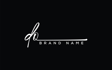 DO letter beauty handwriting vector logo. 