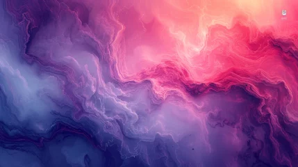 Poster Soft gradients of sunrise pinks and dusk purples creating a tranquil and meditative abstract scene on a polished marble canvas.  © Adnan Bukhari