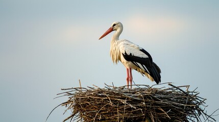 A stork, as soon as it is at its nest, is the harbinger of spring. Generative AI