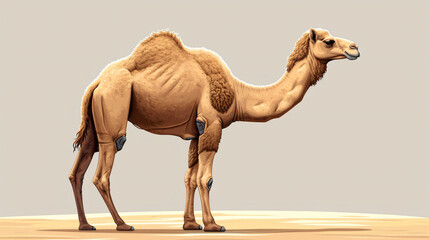 Beautiful camel cartoon vector illustration carto.