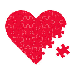 red heart puzzle