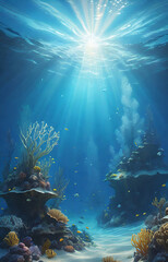 Fototapeta na wymiar underwater scene 
