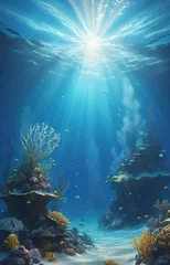 Foto op Aluminium underwater scene  © StockFamous