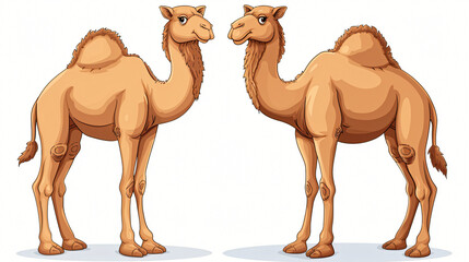 Beautiful camel cartoon vector illustration carto.