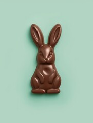 Isolated Rabbit-Shaped Chocolate Bar