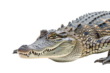 Nile Crocodile on Transparent Background