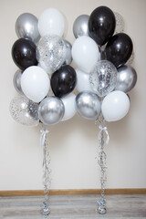 silver number 27 foil birthday balloons