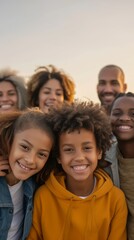 Obraz premium Celebrating the Beauty and Diversity of a Big Family
