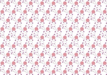 seamless pattern with pink hearts