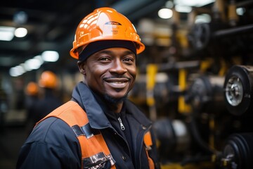 Industrial Competence: The Portrait of a Black Industry Maintenance Engineer Showcases Professionalism and Technical Expertise in Maintaining Industrial Equipment