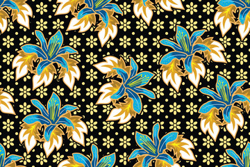 Fototapeta na wymiar Seamless pattern with tropical flower