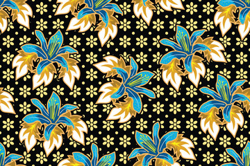 Seamless pattern with tropical flower
