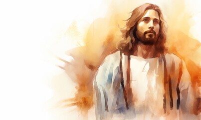 water color drawing of Jesus Christ savior of humanity