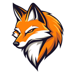Naklejka premium Esport vector logo fox, icon, sticker, symbol, head, tod, she-fox, red fox