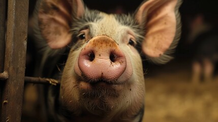 human animal interaction pig happy