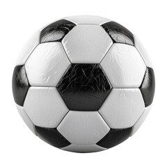 Realistic soccer ball isolated on transparent background