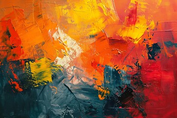 Abstract colorful acrylic oil painting on canvas wallpaper or watercolor ink paint brush strokes background