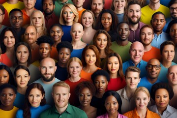 group of diverse people with different ethnicity - obrazy, fototapety, plakaty