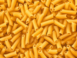 Illustration top view abstract background with raw pasta
