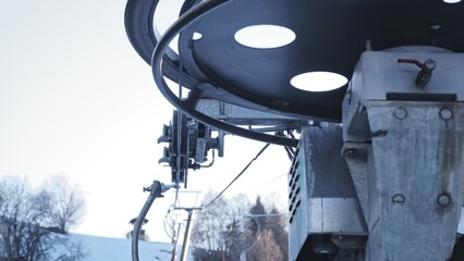 Alpine Resort Skiing Slope T-bar Surface Lift Drag Lift Ski Tow Machine