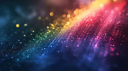 Obraz premium Rainbow light dispersion creates a colorful rainbow backdrop.