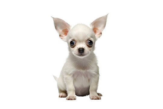 White puppy dog on transparent background png