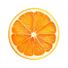 Orange Slice Isolated on a Transparent Background 