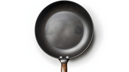 Frying pan on white background