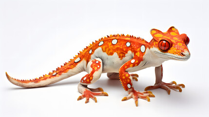 Gecko on white background