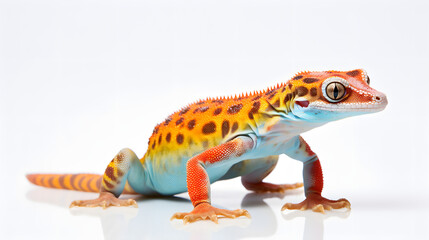 Obraz premium Gecko on white background