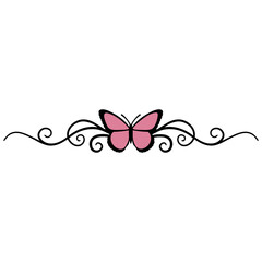 Butterfly Swirl Border