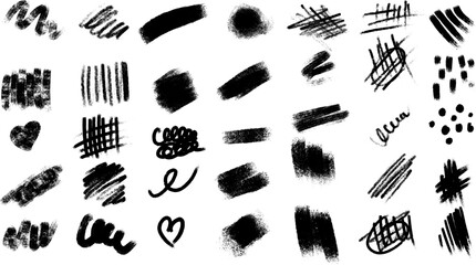 doodle scribble vector collection set.