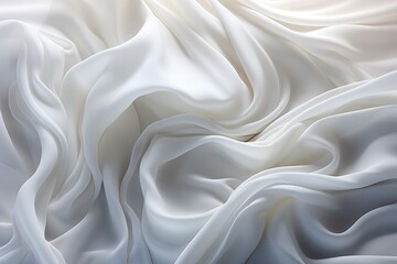 Obraz premium A detailed close up of a white fabric with elegant swirling patterns