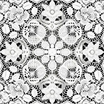 https media istockphoto com vectors lace-seamless-pattern-vector-id519687814 create all white emdrpodery based on net partly transparent include 5 folds from top center and dis