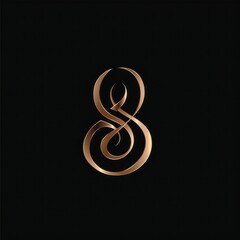 Fototapeta premium Elegant golden logo concept, designed minimally for a jewelry company. 