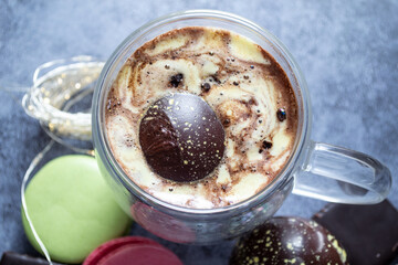 hot chocolate with sweets