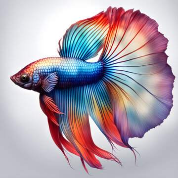 Siamese beautiful colorful fish