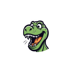 Dinosaur mascot flat vector design
