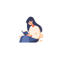 Girl reading a book