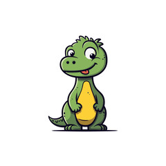 Dinosaur mascot flat vector design