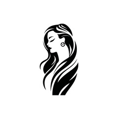 Woman logo flat vector design