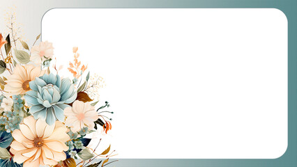 Floral frame with place for your text